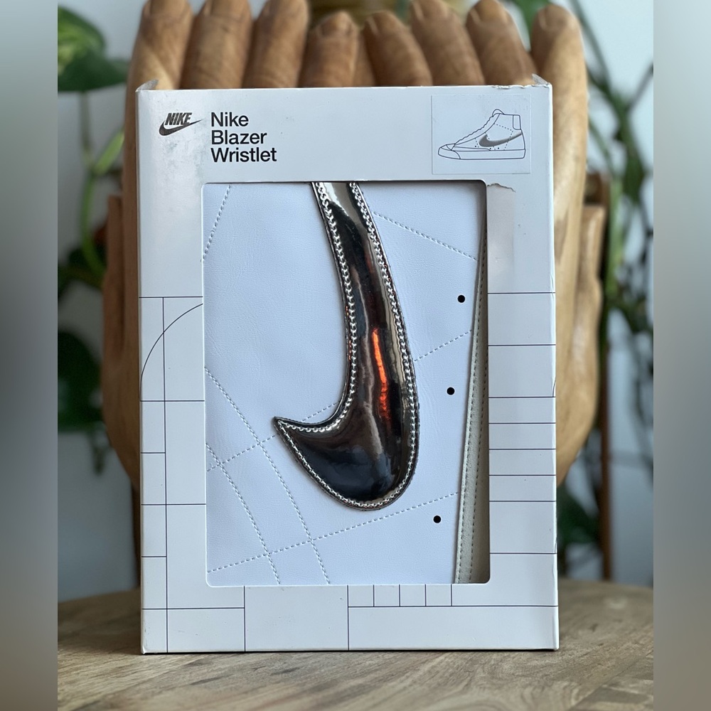 Nike Blazer Wristlet White and Chrome